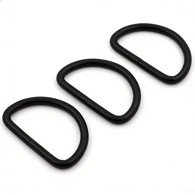 BIKICOCO Metal D-Rings Buckle, 1-1/2 Inch Non-Welded for Webbing Sewing DIY - Black - Pack of 20 - Image 5